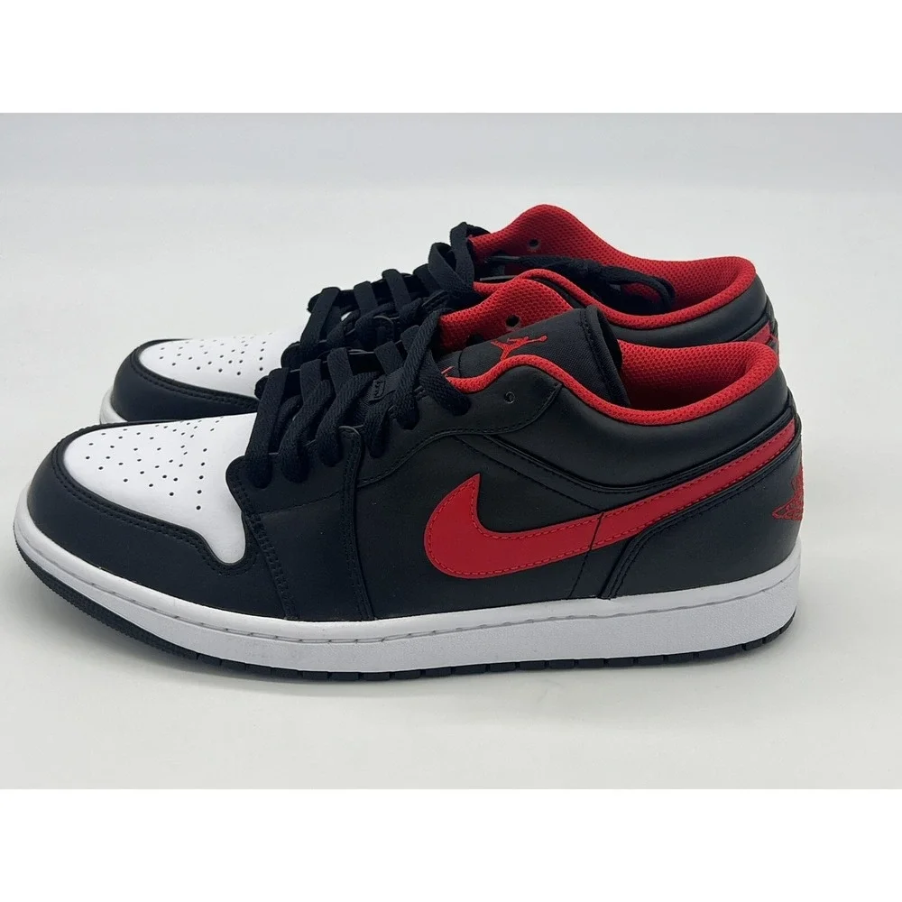 Size 10.5 - Nike Air Jordan 1 Low White Toe 2022 553558-063 (No Lid)